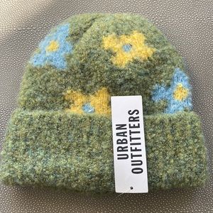 Urban Outfitters Green Knit Winter Hat
